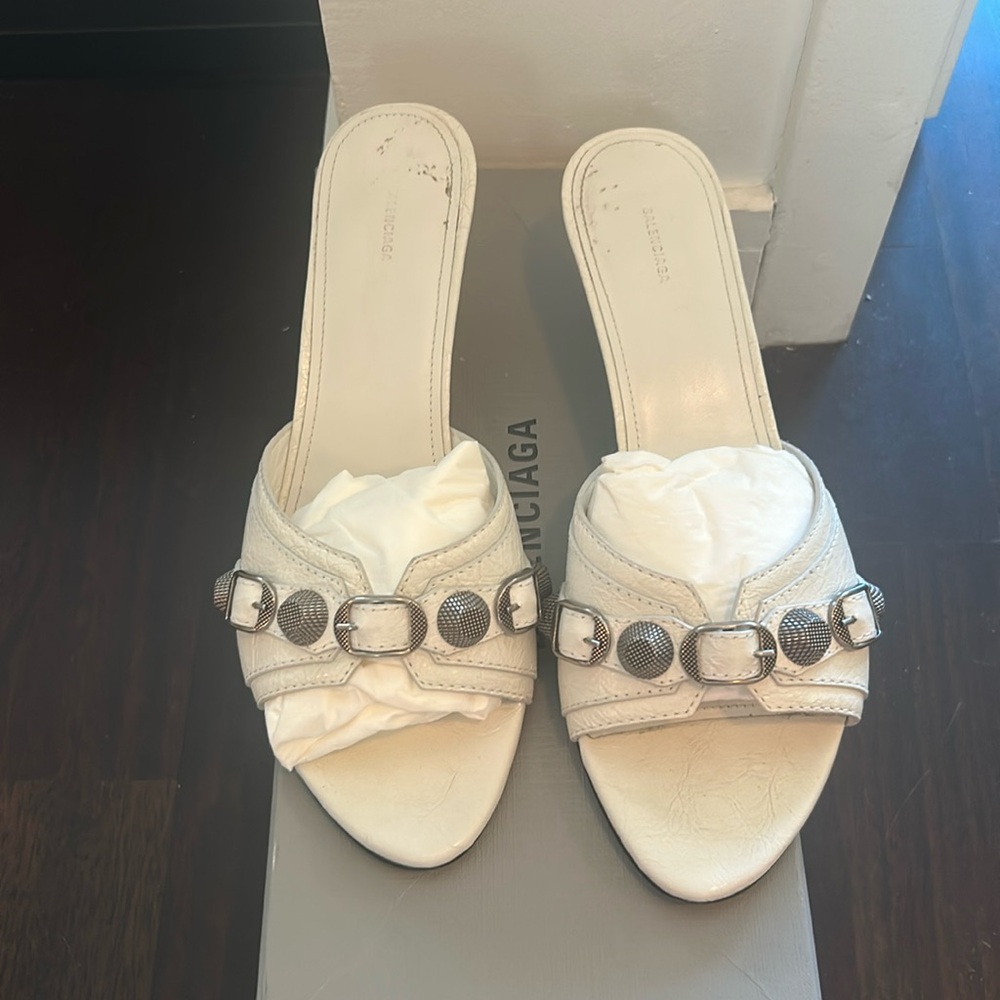 Balenciaga Lecagole White Women's Slide Sandals